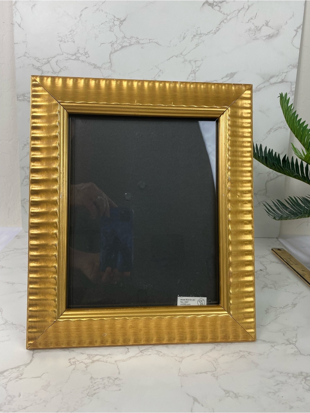 Vintage Gold Wood Textured Photo Frame - Hollywood Regency 8x10